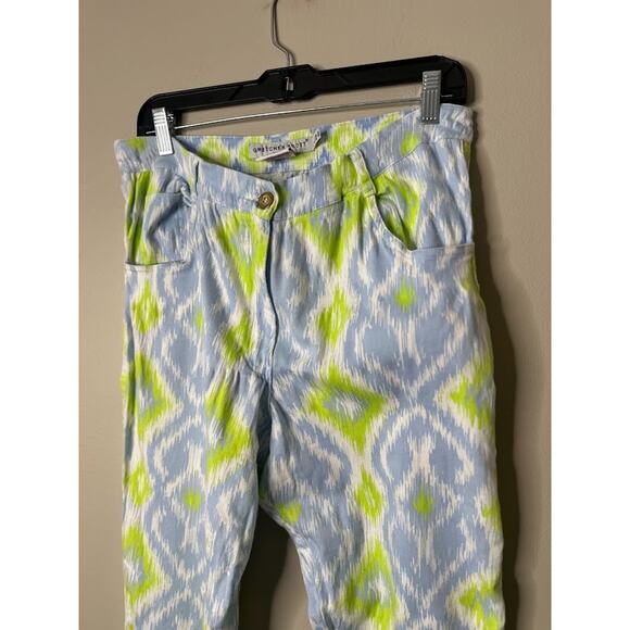 Gretchen Scott Gripeless Cotton Spandex Jeans Kitt Ikat Size L Stretch 5 Pockets - Picture 3 of 10